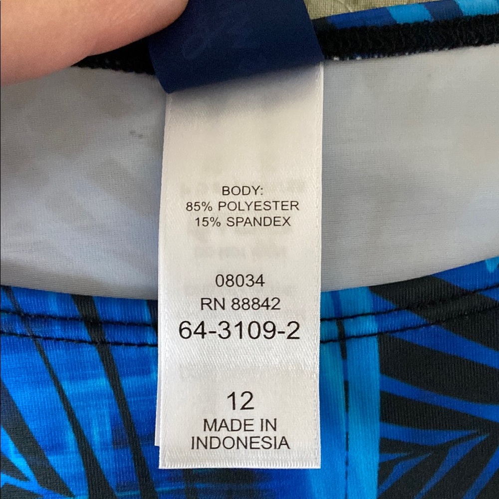Swimsuits For All Blue Ruched Long Sleeve Rash Guard Top - Picture 4 of 6